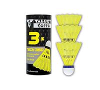 Talbot Torro Volants de badminton Tech 350 Nylon moyen Jaune/Bleu 3 pièces