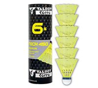 Talbot Torro Volants de Badminton Tech 450, 6 Pièces, en Nylon Premium