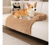 TALCON Housse de protection apaisante pour chien et chat en peluche moelleuse pour animal de compagnie, lavable, pliable avec fond antidérapant, tapis de lit pour chiens de grande et moyenne taille