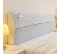 TALCON Housse de tête de lit résistante à la poussière et extensible pour lit simple, double et king-size, housses de protection tout compris pour tête de lit de chambre à coucher (200 cm, bleu clair)