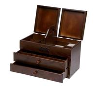 TaLcuS Boîte de Kit de couture en bois, boîte de rangement de bureau de Type tiroir de boîte à couture