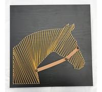 TaLcuS Kit d'art à Cordes DIY for Adultes, kit d'art à Cordes avec Cadre Photo en Bois, Animal 3D, kit de Bricolage Tout Compris avec Instructions(A3,30 * 30cm)