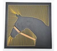 TaLcuS Kit d'art à Cordes DIY for Adultes, kit d'art à Cordes avec Cadre Photo en Bois, Animal 3D, kit de Bricolage Tout Compris avec Instructions(A6,30 * 30cm)