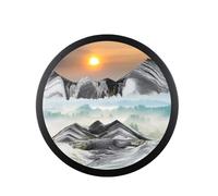 TaLcuS Tableaux de sable 3D rotatifs, art du sable, paysage de peint, paysage naturel 3D dynamique, tableau de mouvant, veilleuse, intensité réglable, rotation à 360°(Black,17.3inch)