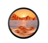 TaLcuS Tableaux de sable 3D rotatifs, art du sable, paysage de peint, paysage naturel 3D dynamique, tableau de mouvant, veilleuse, intensité réglable, rotation à 360°(Yellow,11.4inch)