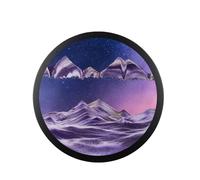 TALCUS Tableaux de sable 3D rotatifs, art du sable, paysage de peint, paysage naturel 3D dynamique, tableau de mouvant, veilleuse, intensité réglable, rotation à 360°(Purple,17.3inch)