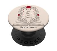 Tale As Old As Time Vintage Floral Amoureux de Livres PopSockets PopGrip Adhésif
