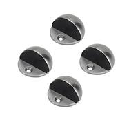 TaleeMall Butoir de Porte Ovale/Demi Lune Sol Arrêt de Porte/Solid Acier Iinox Butée de Porte et en Caoutchouc Pare Chocs (Lot DE 4)