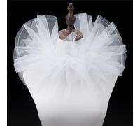 TaleMoon Col en tulle à volants victorien - Col clown - Style Renaissance - Moelleux et doux - Convient pour carnaval, Halloween, cosplay, mascarade, carnaval (blanc)
