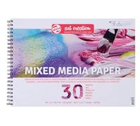 Talens Art Creation Bloc de papier mixtes - A3 42x29.7 cm - 250 g/m² - 30 feuilles - Reliure à anneaux perforée - Idéal pour l'acrylique et l'aquarelle