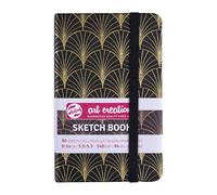 Talens Art Creation - Carnet de croquis Art Déco - 9x14 cm - 140g - 80 feuilles - Reliure rigide et solide - Idéal pour le dessin et le journal intime