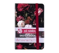 Talens Art Creation - Carnet de croquis Nature morte avec fleurs dans un vase en verre - 9x14cm - 140g - 80 Feuilles - Papier à dessin