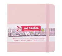 Carnet Croquis 12x12 Cm - 80 Feuilles - 140g - Rose - Royal Talens