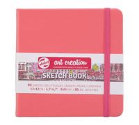 Carnet Croquis 12x12 Cm - 80 Feuilles - 140g - Corail - Royal Talens