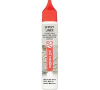 Talens Art Creation Effect Liner - 28 ml Pure White 1001 - Peinture relief 3D pour textiles et surfaces - Lavable à 40°C
