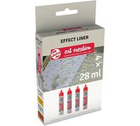 Talens Art Creation Effect Liner Set | 3D Liners en 4 couleurs perlées | Liner Relief pour le DIY, le bricolage, la fabrication de cartes, le textile