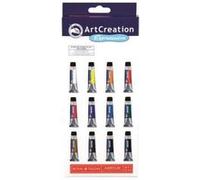 Royal Talens - Set d'initiation peinture acrylique Art Creation (12 couleurs, tubes 12 ml)