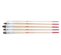 Talens Art Creation Lot de 5 pinceaux : 1 Rond, 2 Langues de Chat, 2 Plats (Poils de Boeuf)