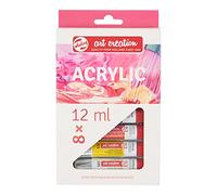 Talens Art Creation Set d'initiation à la peinture acrylique, 8 couleurs (tubes de 12 ml) | Peinture pour adulte