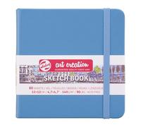 Royal Talens – Carnet croquis 12 x 12 cm, 80 feuilles, 140 g, bleu royal