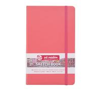 Talens Art Creation - Sketchbook Coral Red 13x21 cm - 140 g/m² - 80 Feuilles - Papier relié sans acide pour techniques mixtes