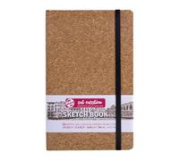 Talens Art Creation Sketchbook Cork - 13x21cm 140g 80 feuilles - Papier à dessin sans acide - Idéal pour Crayon Pastel Acrylique Gouache Encre Fusain