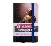 Talens Art Creation Sketchbook La Laitière | 9 x 14 cm, 140 g, 80 feuilles | Carnet de croquis à couverture rigide pour crayon, pastel, encre, gouache