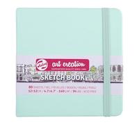 Carnet Croquis 12x12 Cm - 80 Feuilles - 140g - Vert Menthe - Royal Talens
