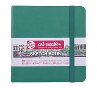 Carnet Croquis 12x12 Cm - 80 Feuilles - 140g - Vert Forêt - Royal Talens