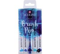 Ecoline - Set de 5 marqueurs pointe feutre - Teintes bleues - pour lettering, dessin & journaling
