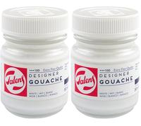 Talens Gouache Extra Fine Qualité - 50 ml Blanc 100 Finition mate - Peinture hautement pigmentée et opaque (Lot de 2)