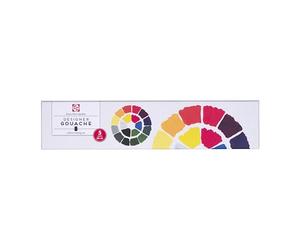 Talens Gouache Extra Fine Quality - 5 x 50 ml Bottles Set - Artist's Matt Finish Paint - Essential Primary Colours - Super Pigmented & Blendable - Non-Waterproof - Ready to Use Glass Bottles