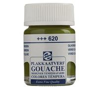Talens Gouache Extra Fine Quality - Flacon de 16 ml - Vert olive 620 - Peinture mate hautement pigmentée