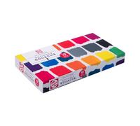 Talens Gouache extra fine - Set de base 10 x 20 ml - Finition mate hautement pigmentée - Tubes en Aluminium prêts à l'emploi - Boîte en carton solide avec échantillons de couleurs