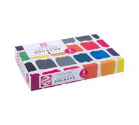 Talens Gouache Qualité Extra Fine - Set de mélange 8 x 20 ml - Finition mate hautement pigmentée - Inclut Blanc, Jaune, Rouge, Bleu, Noir - Idéal pour les Artistes et Designers