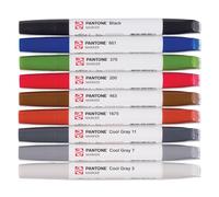 Talens | Pantone Lot de 9 marqueurs City | Stylos à double pointe avec pointe pinceau et pointe biseautée | Encre pigmentée à base d'eau dans les couleurs Pantone
