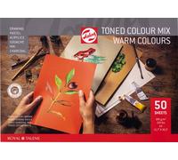 Talens - papier à dessin coloré, couleurs chaudes, ft A3
