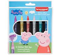 Talens Peppa Pig 6 feutres brillants (7205K06PP) - Stylo marqueur - Ensemble de marqueurs - Pointe fine - Papeterie, arts et loisirs créatifs