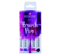 Ecoline Brush Pen Set de 5 marqueurs pointe feutre - Teintes violet | Marqueurs à dégrader pour lettering, dessin & journaling