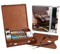 Van Gogh Peinture à couleurs à l'huile, 14x40ml Tubes + Accessoires, Boîte en bois Set d'inspiration