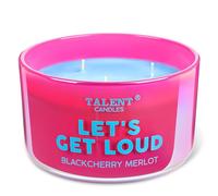 TALENT Bougies parfumées pour la maison - Enjoy Candles, cire de soja naturelle avec 3 mèches en coton, bougies idéales pour cadeau pour femmes et hommes, merlot cerise noire