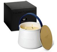 TALENT CANDLES Bougie Aromathérapie Tasse en Céramique à Main 3 Noyaux Bougies Naturelles de Cire de Soja Cadeaux pour Hommes et Femmes (Nuit d'été)