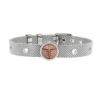 Talent Jewels Bracelet en acier inoxydable avec clip Talent Health en cuivre véritable, Grande, Acier inoxydable, Pas de gemme
