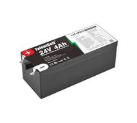 TalentCell Batterie LiFePO4 24 V 4 Ah, 96 Wh, à décharge profonde, rechargeable, lithium-fer-phosphate pour moteur de pêche, VR, voiture jouet, camping, système solaire, projet DIY
