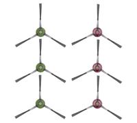 TALENTEC home | 3X Paire de brosses latérales compatibles avec Ecovacs Deebot Ozmo 920, 950, T5, T8, T8 AIVI, T9, N7, N8, N8+, N8 Pro+, X1 Omni, X1 Turbo, X1+, T10 Plus | Couleur Rouge, Vert et Noir