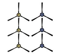 TALENTEC home | 3X Paire de brosses latérales de Remplacement compatibles avec l'aspirateur Robot ILIFE A7, A9S, V8, V8S, V80, X750, X785 | Jaune, Bleu et Noir