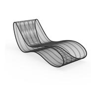 TALENTI bain de soleil chaise longue d'extérieur BREEZ Collection Premium (Graphite - Acier verni)