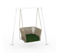 TALENTI balançoire avec structure d'extérieur CLIFF Collection Icon (Beige / Green - Tissu et corde synthétique)