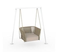 TALENTI balançoire avec structure d'extérieur CLIFF Collection Icon (Beige - Tissu et corde synthétique)