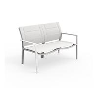 TALENTI canapé à 2 places d'extérieur TOUCH Collection PiùTrentanove (White - Aluminium verni et tissu)